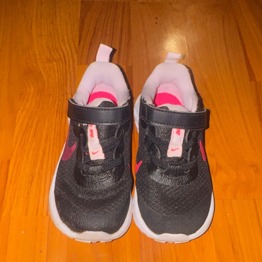 Nike Kids Black and Pink Athletic Sneakers